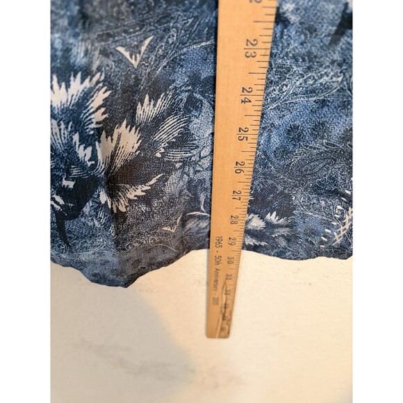 Soft Surroundings Womens Size M Silvia Blue Floral Boho Tunic Top Embroidered - Picture 7 of 9